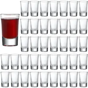 40 Pack Heavy Base Shot Glasses, 1.4oz  Shot Glass Set Small Glass Cups for Liqueur  Bar Party Favor Housewarming