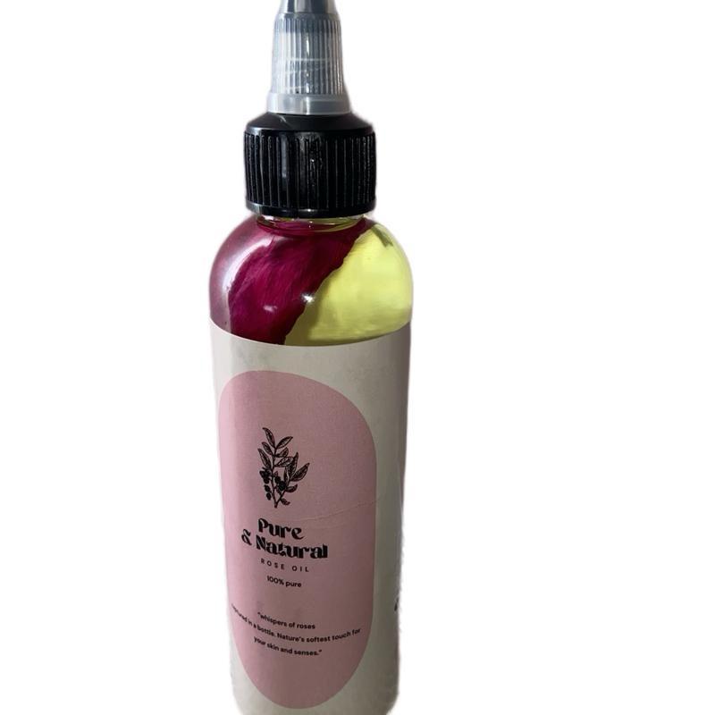 Natural rose oil for hair growth using 100% natural ingredients. Hydrate and Moisturizing natural rose oil. Gentle Haircare