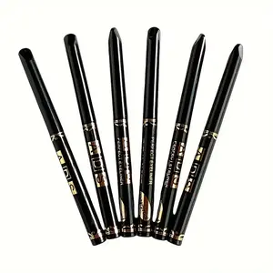 5-Pack Black Eyeliner Pencils, Waterproof, Smudge-Proof, Sweatproof, Long-Lasting, Transfer-Proof, Easy Twist Application, Flawless Eye Makeup for Halloween and Christmas