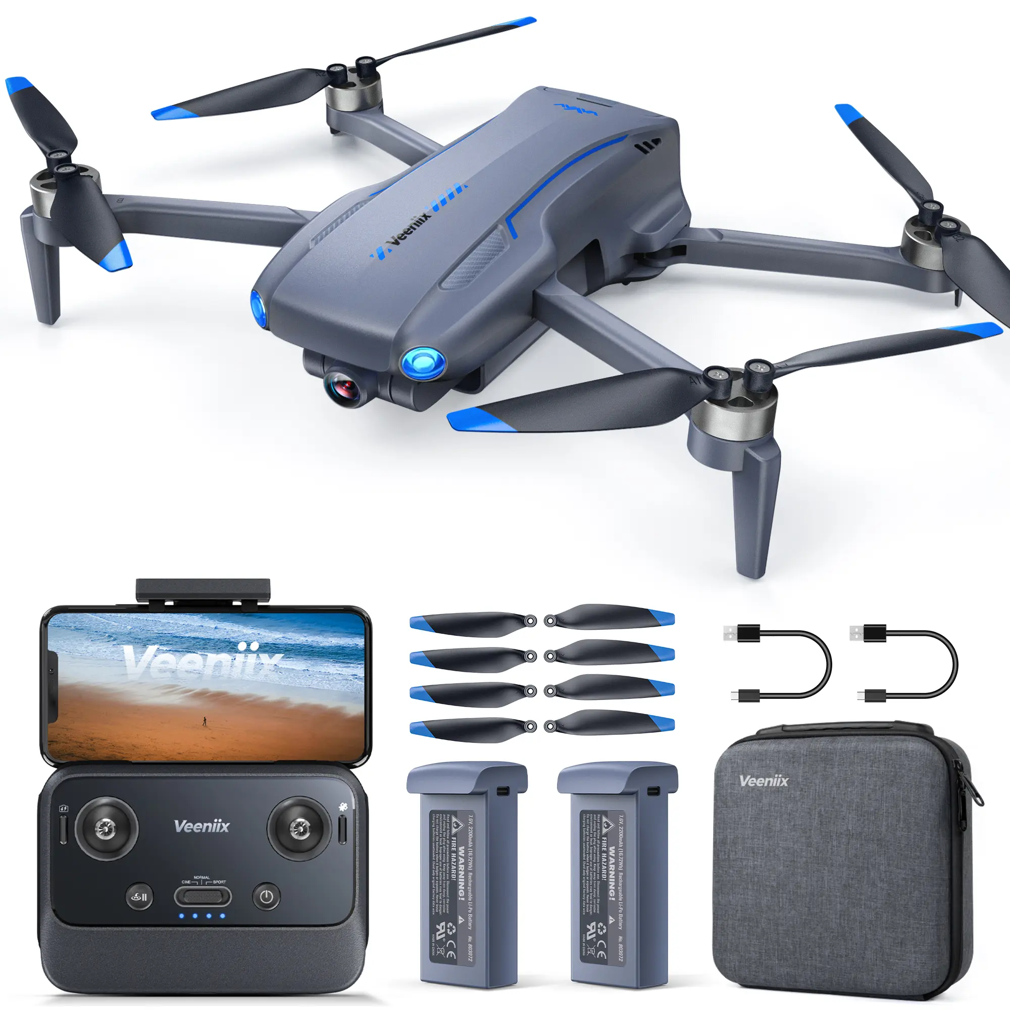Veeniix V11MINI SE Drones with Camera for Adults 4K,4K/20FPS Video,235g Lightweight,70 Mins Long Flight Time,9842FT Long Range Video Transmission,Auto Return for Beginners,Upgraded Drone with TOF GPS drone