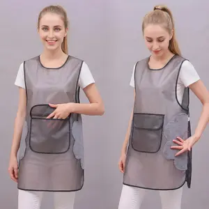 Translucent Waterproof Kitchen Apron with Pockets & Velcro Closure for Gardening Painting & Food Service Ideal for Kitchen Use