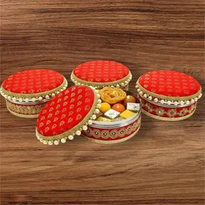 Cherished 4 Ct Stainless Steel Ladoo Boxes | Vibrant Festival Gift Set for Diwali, Holi, Rakhi | Elegant, Versatile, Timeless Keepsake, Portable Snack Container, Reusable Snack Box, Set Of Four