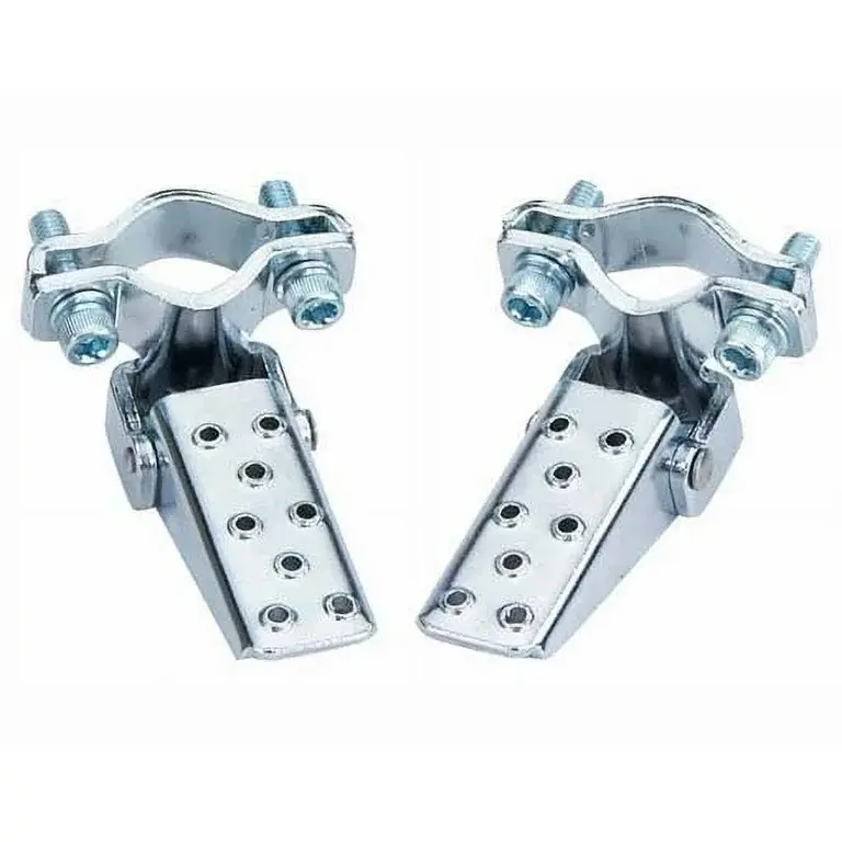 BMX Bike Steel Foldable Fork Step Chrome or Black Fork Pegs for Bicycle Durable Steel and Retro look
