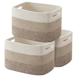 3-Piece Woven Basket Set, Empty Gift Baskets for Storage & Home Decor