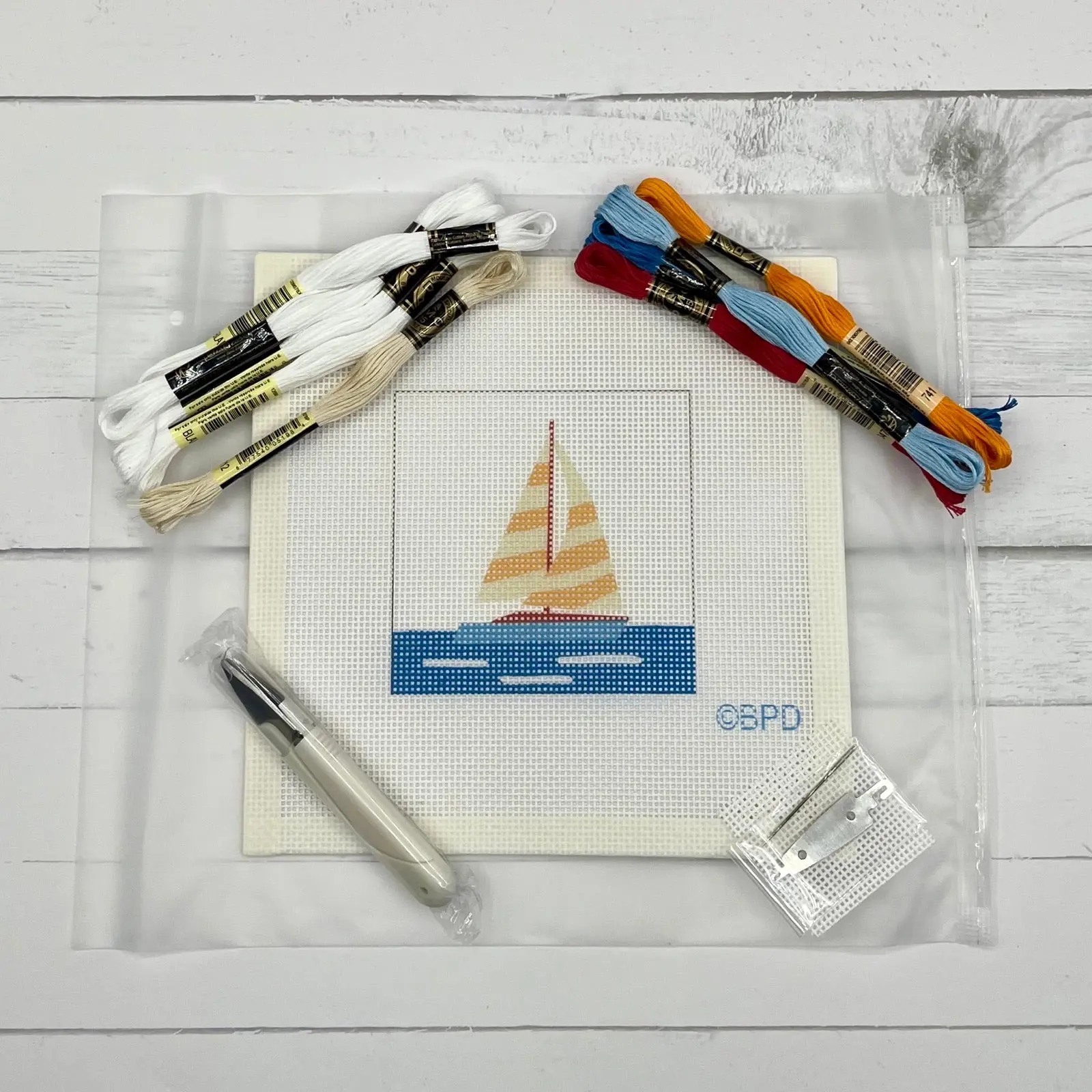 Sailboat Needlepoint Design