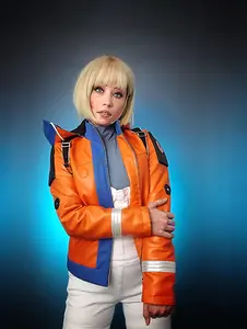 Fanzilla Jackets- [Made to Order] Apex Legends Watson Inspired Orange Leather Jacket