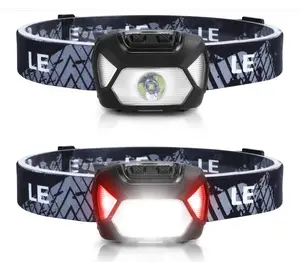 Lepro 320015 Battery Powered Headlamp - 1300Lux Super Bright LED Head Lamp with Red Light, IPX4 Waterproof Headlights for Outdoor Camping, Hiking, Hunting, Power Outages, Emergency, Hurricane camp accessory