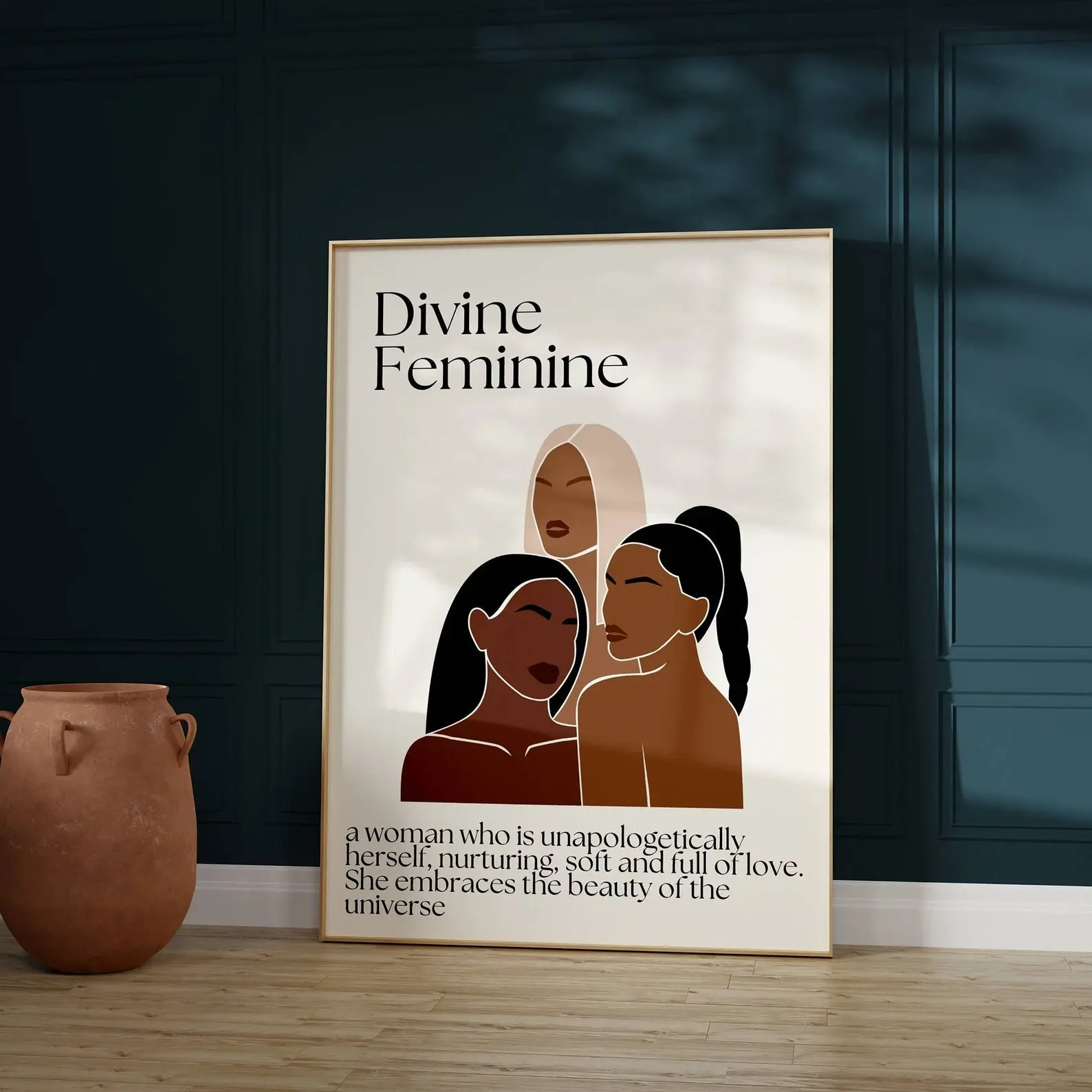 DIVINE FEMININE WALL art| Divine Feminine poster| Spiritual Wall Decor for Bedroom & Dorm |Girly Wall Art | Trendy Wall