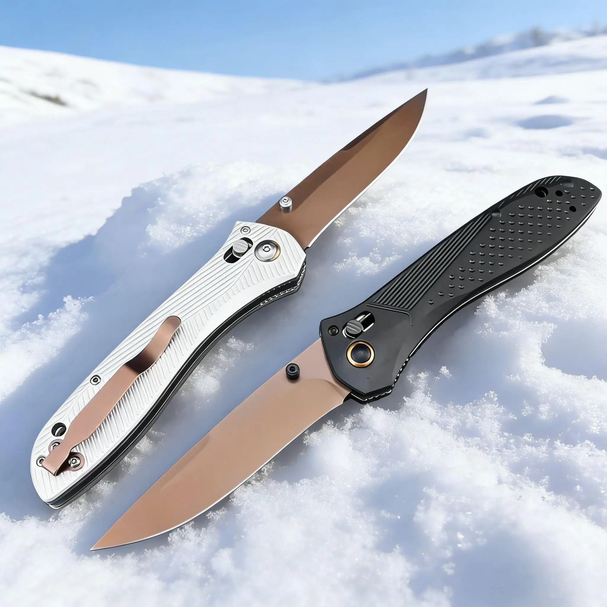 BM710 folding knife, aluminum handle, CNC-machined blade, small kitchen knife, ergonomic grip, multifunctional EDC pocket knife, suitable for camping, hiking, mountaineering, fishing, and other activities, men’s gift