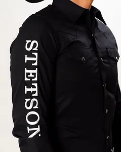 Stetson Men's Logo Western Long Sleeve Shirt – Modern Fit