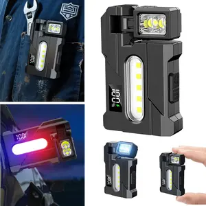 EDC Pocket Flashlight – 500LM Brightness, RGB Light, 180° Head, USB-C Rechargeable, For EDC, Night Work, Camping, outdoorfun