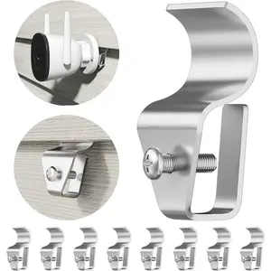 Vinyl Siding Hooks, 8 Pack No Drilling Siding Clips to Hang Outdoor Things, Stainless Steel Heavy Duty Wreath Hanger for Front Door, Screw Camera Mount Clips for Outside String Lights