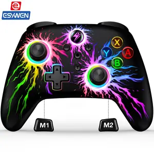 ESYWEN Wireless Switch Controller for Nintendo Switch Controller/Lite/OLED, LED Wired PC Game Joysticks-Wireless iOS/Android Remote, Nintendo Game Accessories Gamepads & Standard Controllers