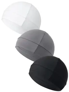 Unisex Plain Color Multifunctional Skull Caps, 2025 Summer Sportive Beanie Fitted Hat for Men & Women, Stretchy Helmet Liner Hat, Biking Accessory for Back To School, Birthday Outfit