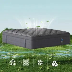 14 Inch Hybrid Mattress in a Box Medium Firm Memory Foam Individual Pocket Spring for Motion Isolation Back Lumbar Support Pressure Relief