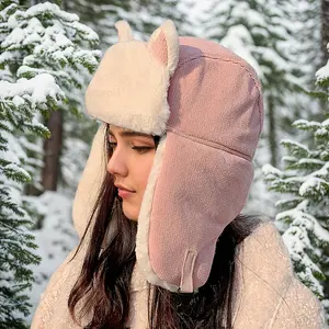 Winter Outdoor Activities Special Thermal Fleece-Lined Ear Muffs Hat,Windproof and Warm