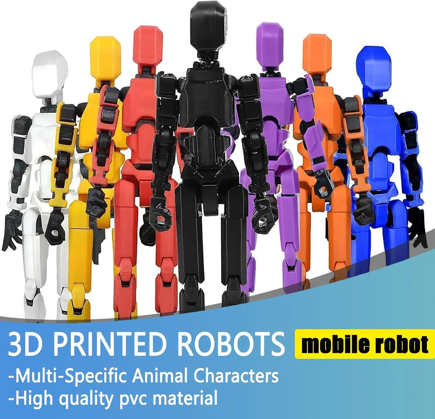 (New Version)  T13 3D Printed Articulated Action Figure Set, 14cm/5.5 inches with 30 Movable Joints, Customizable Desk Decor for Collecting,Perfect gifts for Christmas, Halloween and Thanksgiving, Ages 6+ Anime Fan Collectible Toy Gift