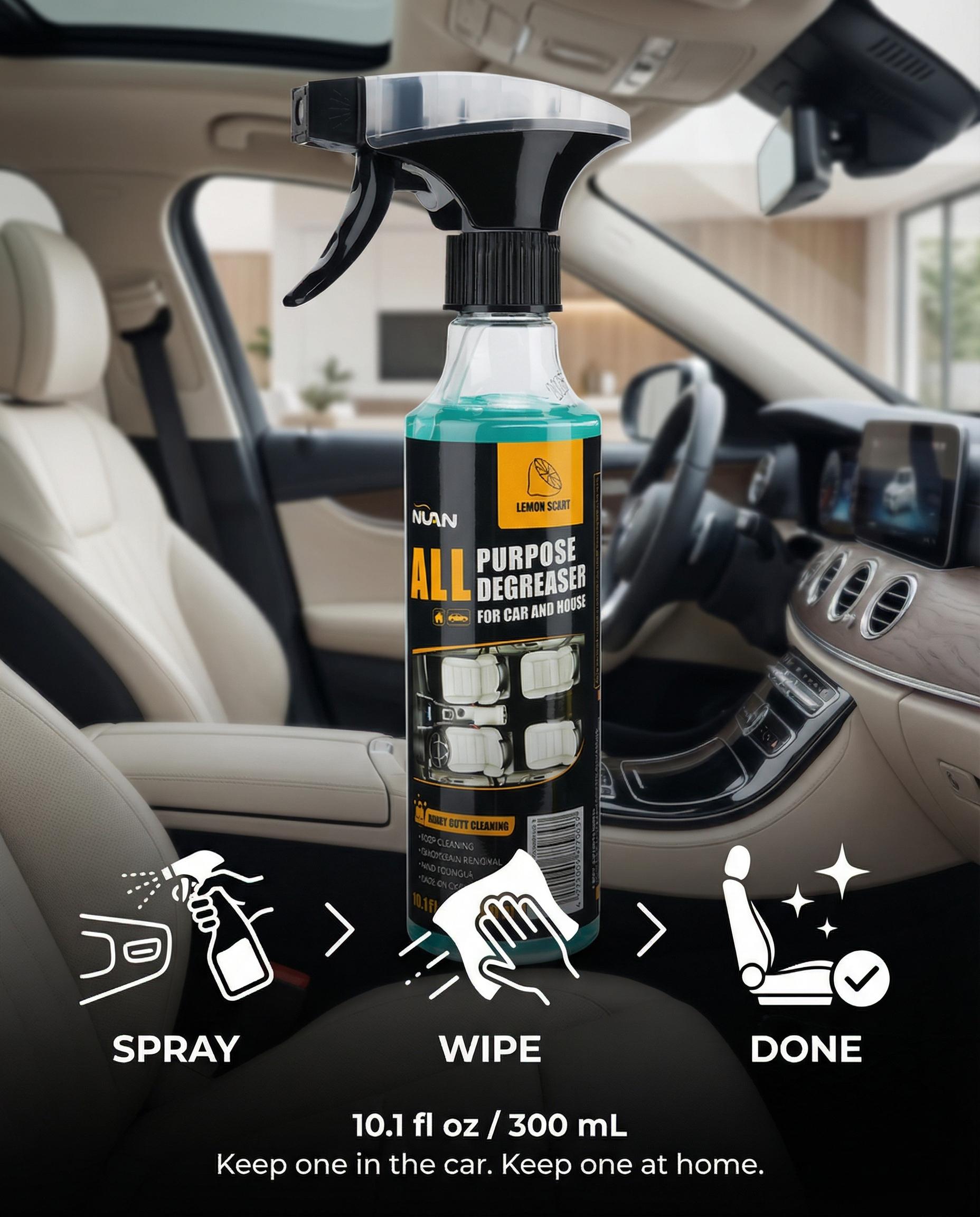 NUAN Multi-purpose Cleaning Spray - Heavy Duty Stain Remover for Car Interiors & Home Surfaces - Ultimate Solution for Deep Cleaning Stubborn Dirt NUAN Multi-purpose Cleaning Spray - Heavy Duty Stain Remover for Car Interiors & Home Surfaces - Ultimate Solution for Deep Cleaning Stubborn Dirt