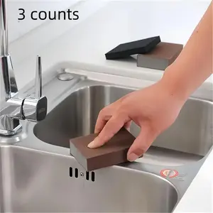 3-Pack Diamond Sponge Kitchen Cleaning Scrubber, Magic Dish Brush for Rust Removal, Stain-Free Cooking Utensils, Home Use Kitchen Accessories