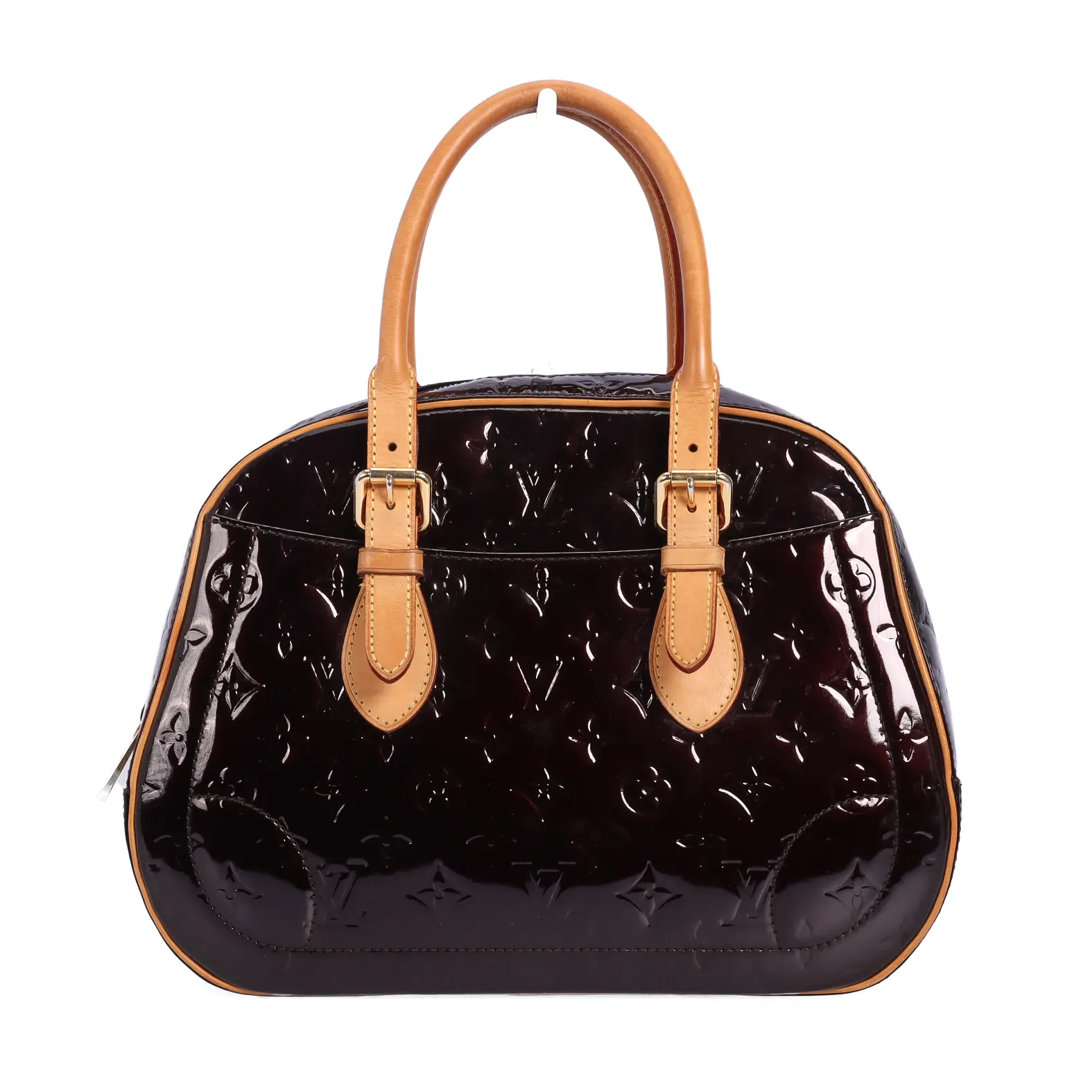 Pre-owned Louis Vuitton Patent Leather Top Handle Bag Summit Drive Amarante 94475012