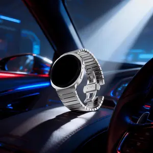 Stainless Steel Stylish Band for Samsung Galaxy Watch 8 Classic 46mm Sports Strap for Samsung Galaxy Watch 8 44mm 40mm Business Metal Bracelet Polished Scratch-resistant Sturdy Elegant Smart Watch Straps Smart Watch Accessories