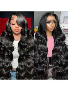 5X5 Lace Front Wigs Human Hair Body Wave 180% Density HD Transparent Lace Frontal Wigs Body Wave Pre Plucked Glueless Wigs Human Hair for Women With Baby Hair