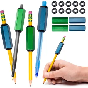 Pack of 4 Pen or Pencil Weights Handwriting Aid for Children, Elderly or Special Needs, Assists with Penmanship Issues Due to Autism, Tremors, Grip Strength or Fine Motor Skill Disability 1.5 Oz