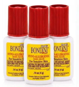 3 Pack Bondini Hyop-Allergenic Nail Glue .14oz