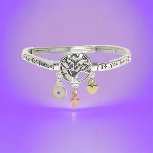 Fashion- Mustard Seed Faith- Life of Tree Message-Fashion Bracelet