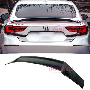 FOR 2018-2022 HONDA ACCORD GLOSS BLACK JDM HIGHKICK STYLE DUCKBILL TRUNK SPOILER