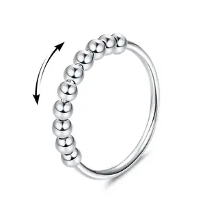 GTHIC Ten Bead Surround Stainless Steel Ring for Women Fashion Accessory Daily Wear