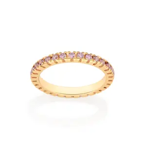 GOLD LILAC STUDDED SKINNY RING