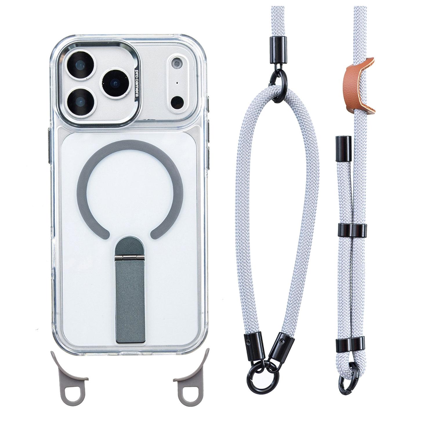 MagSafe Phone Cover with Detachable Crossbody Neck Lanyard Strap, Shockproof Transparent Acrylic Casing, Camera-Friendly Magnetic Accessory for iPhone 17 Pro Max, 16, 15, 14, 13, Handheld Protection Phone Accessories #MothersDayGift#SummerVibes summerwins