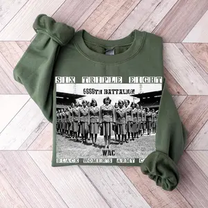6888th Six Triple Eight Sweatshirt, Black Women's Army Corps Sweatshirt, Women's Army Corps Shirt, Major Charity Adams Hoodie, Black History Month Shirt