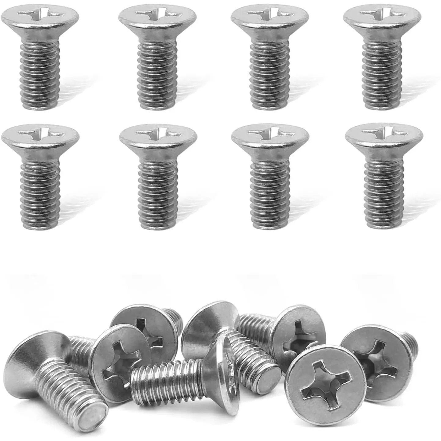 Mission Automotive 8-Pack Rustproof Stainless Steel Disc Brake Retaining Screws - Front & Rear Fasteners, OEM Equivalent, Retains Rotors, Aftermarket Replacement for Select Honda, Acura Models