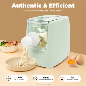 2026 Viral 260W Electric Pasta Maker - 13 Molds 3min Fast Noodle Output for Homemade Fresh Pasta- LED Display Safety Lid Lock Dishwasher-Safe Removable Parts