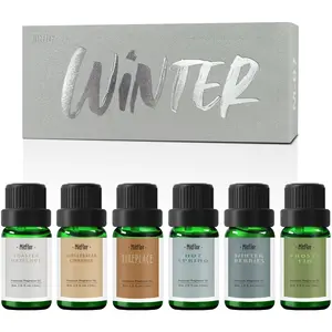 Fragrance Oils, MitFlor Winter Essential Oils for Home Diffusers, Soap & Candle Making Scents, Premium Aromatherapy Gift Set, 6x10ml