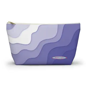 Berry Caye Purple Wave Toiletry Travel Bag