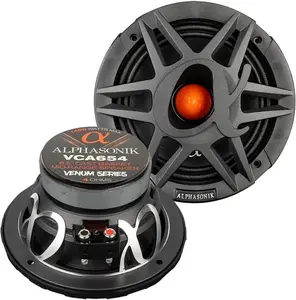 Alphasonik VCA654 Venum Series 6.5" Midrange Speakers 1400W Max 4Ohm (sold-Pair)