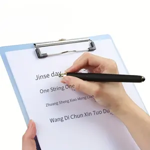 1pc A5 Clip Writing Pad Board Clip, Reusable Plastic Writing Pad Clipboard With Clip A5 Record List Board For Home Office Use Office Accessories