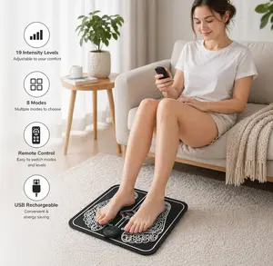 Portable Foot Pad Mat w Remote Adjustable Modes Foldable Comfort Pad