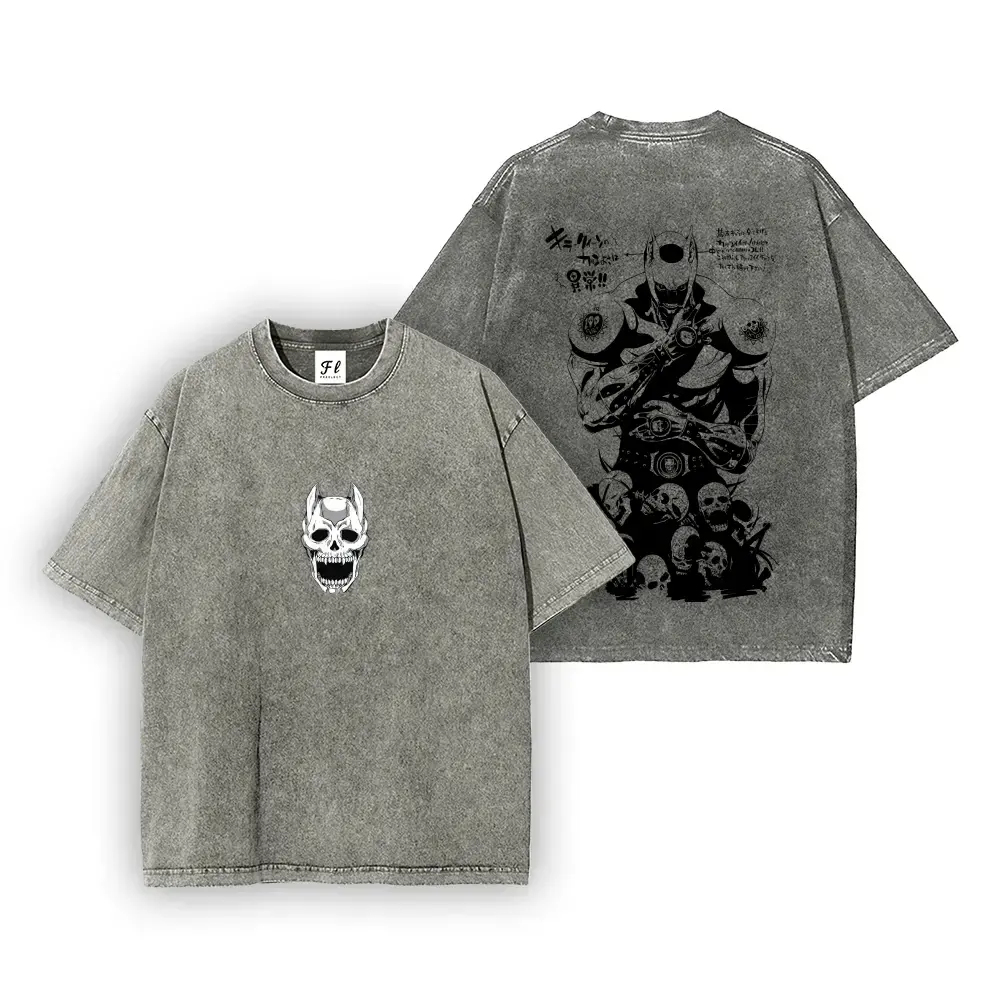 Unisex JoJo's Bizarre Adventure Part 4 Yoshikage Kira Killer Queen Stand Printed Round Neck Cotton T-Shirt - Ribbed, Oversized, Seamless, Breathable, Retro Wash Fabric, Relaxed Fit, 1-Piece Men's Top Apparel