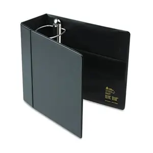 Avery 79996 Heavy-Duty Vinyl EZD Reference Binder, 5'' Capacity, with Label Holder, Black Binders, Binder Binders