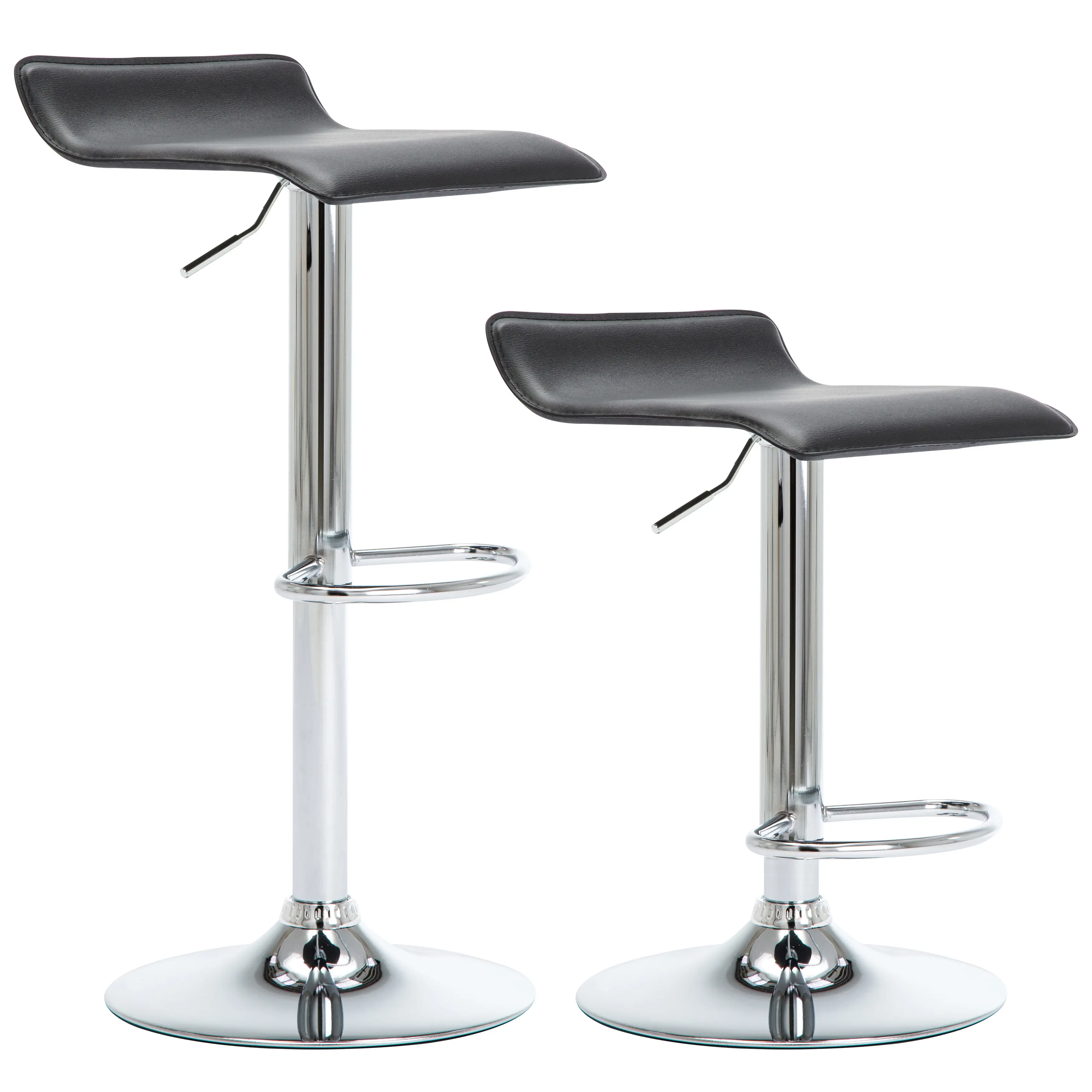 LSSPAIDA Set Of 2 Counter Height Bar Stools, Ergonomically Designed PU High Bar Stools, Adjustable Height Rotating Bar Chairs, Suitable For Bar And Kitchen