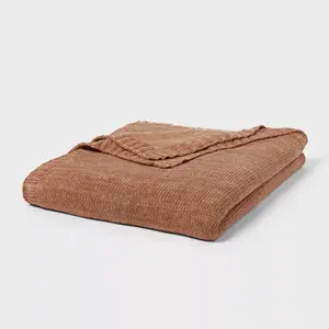 Full/Queen Knit Blanket Brown - Threshold Full/Queen Knit Blanket Brown - Threshold