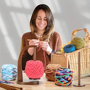 Magnetic yarn spinner, Yarn ball winder with a smooth rotating base, compatible with knitting, crochet, and weaving, suitable for knitters/crochet enthusiasts, an ideal Mother's Day gift for crafters (yarn not included)