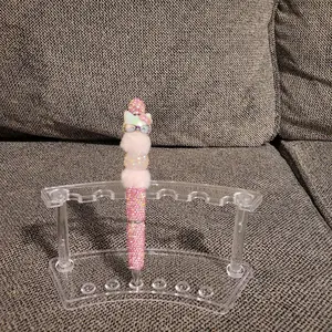 HK Pink Fur Glitter Pen with Unique Design and Sparkling Finish