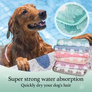 3 pcs pet cleaning towel washcloth, absorbent, easy to hang, multi-purpose, soft fabric, pet grooming towel