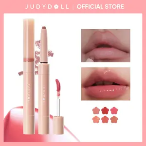 JUDYDOLL Dual-Ended Lip Gloss & Lipliner, Blur, Dual-Ended, Glossy, Instant & Easy Pout, Plumping Lips, Long-Lasting, Pigmented, Spring Gift, Refresh Look