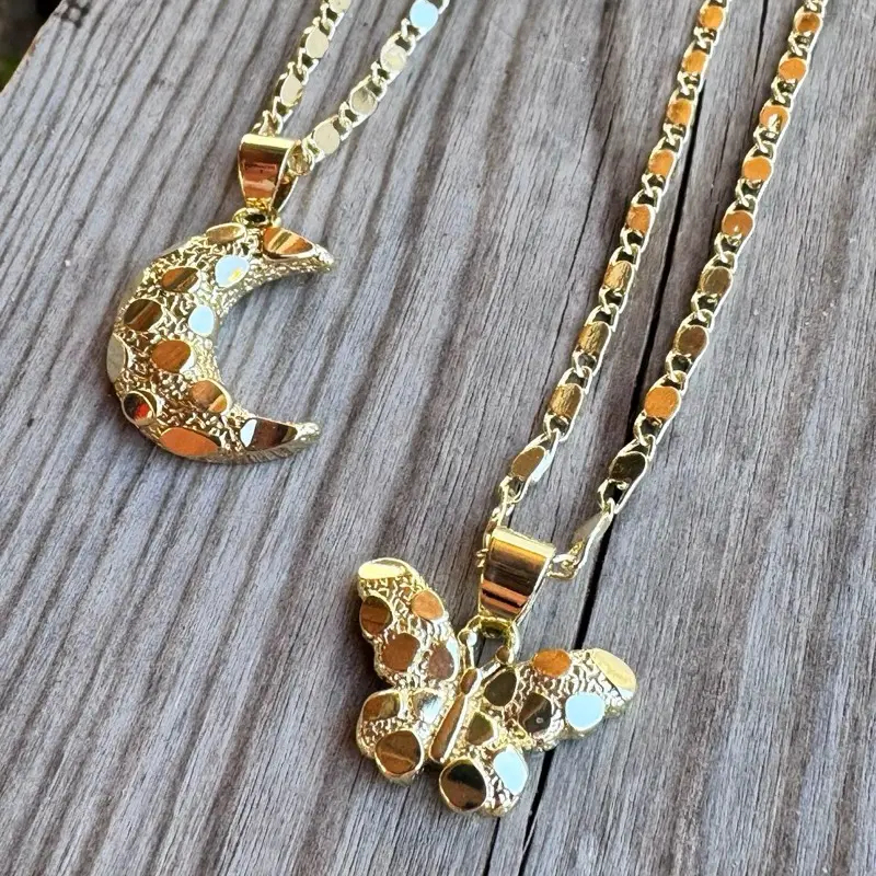 Small Nugget Necklace Gold Plated